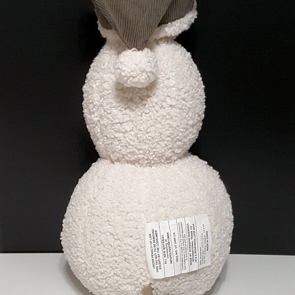 NEW Pottery Barn Teen Snowman Pillow 8.5" wide x 18" high - Picture 2 of 6